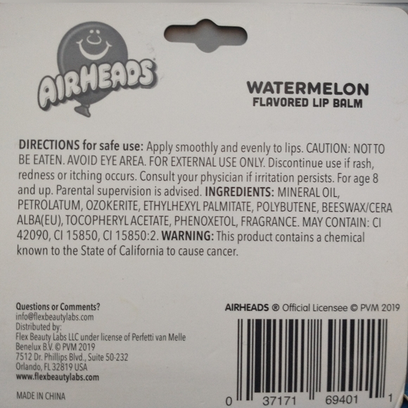 NIB Airheads watermelon flavored lip balm - Picture 2 of 2